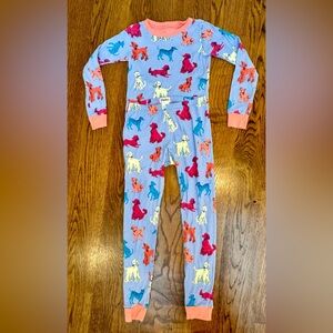 Hatley Garden Pups Cotton Long Sleeve/ Pants Pajama Set. Size 8.